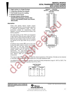 SN74F573DWG4 datasheet  